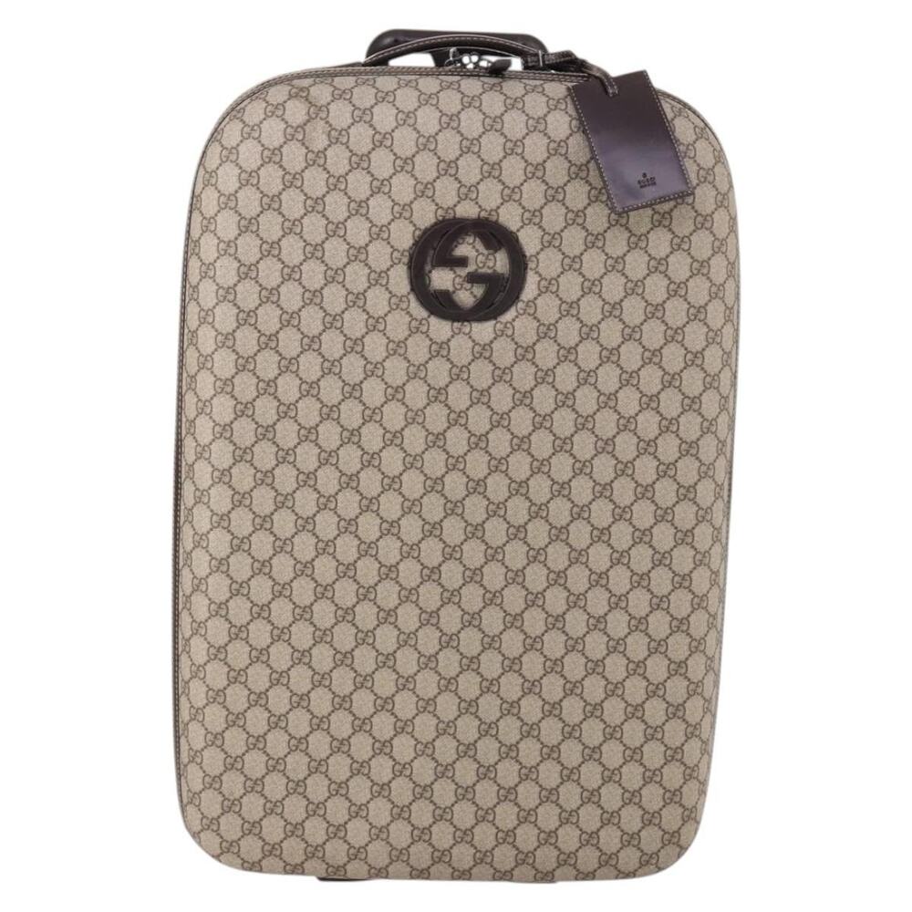 Gucci GG Supreme Carry Case Beige Suitcase